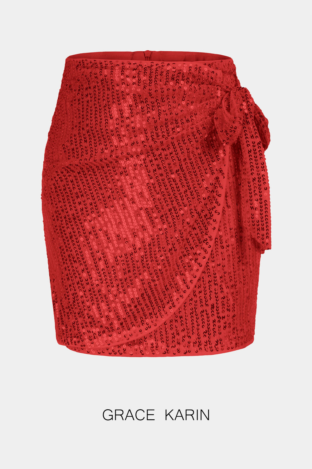 【$19.99 Flash Sale!】GRACE KARIN Kids Sequined Mini Skirt Little Girls High Waist Bow-Knot Decorated Skirt